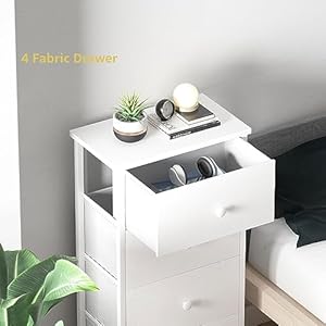 Boluo small white dresser for bedroom 4 drawer dressers chests of drawers kids dresser organizer for closet adult modern  urban country home decor