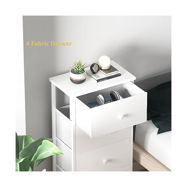 Boluo small white dresser for bedroom 4 drawer dressers chests of drawers kids dresser organizer for closet adult modern  urban country home decor