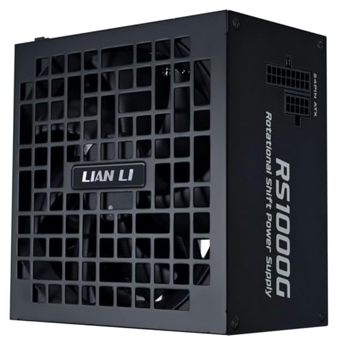 Image of Lian Li RS Series Power Supply – 1,000 W Black | 80 PLUS Gold Efficiency, ATX 3.1, Fully Modular, Rotatable AC Connector, Modern Quiet Gaming PC PSU