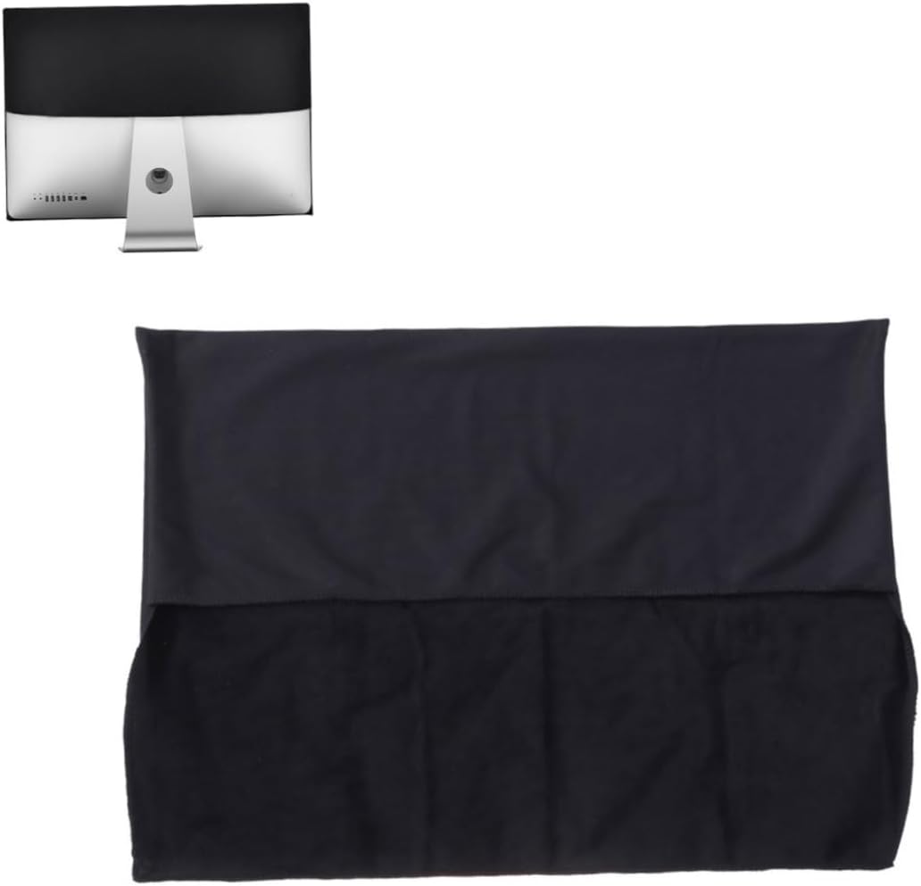jojofuny 3pcs Desktop Monitor Screen Cover Black Polyester Scratch Resistant Inner Lining