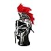 MILERUN Plastic Ancient Roman Spartan Gladiator Helmet Costume Accessory for Battle Play Halloween Cosplay LARP Red Tassel