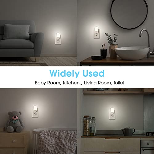 Image of LOHAS Night Lights Plug into Wall [𝟮 𝙋𝙖𝙘𝙠], Auto Dusk to Dawn sensor, 0.6W Dimmable LED Nightlights, Daylight White 5000K, 30 /60lm Small Night Light for Hallway, Kids, Adults, Bathroom, Stairs | Dimmable LED Nightlights, 0.6W Daylight White 5000K, 30 /60lm Small Night Light for Hallway, Kids, Adults, Bathroom, Stairs