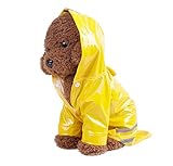 Dog Raincoat TOPSUNG Pet Poncho with Hood Waterproof Rain Coat Jacket for Small Dogs