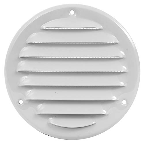 Preisvergleich Produktbild MKK - 18529-036 - Lüftungsgitter Wandgitter Abschluss Metallgitter Abluft Zufluft Insektenschutz verschließbar Ø 160 mm weiß