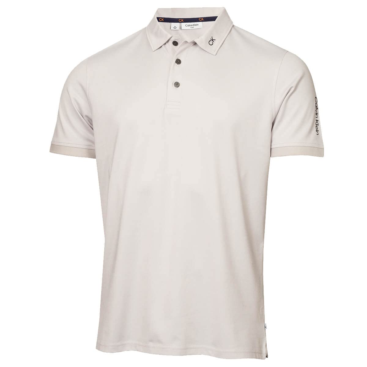 Calvin Klein Men's Pale Silver Marl Concord Golf Polo Shirt - M
