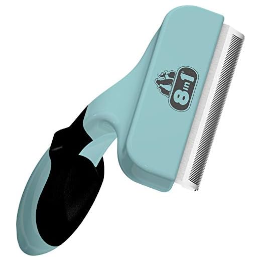 8in1 Perfect Coat DeShedder L - Undercoat brush for large dogs, dog brush suitable for short and long hair