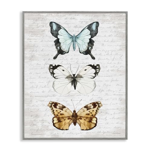 Vintage Butterfly Scripture Study, 24 x 30 Inch Framed Giclée Print
