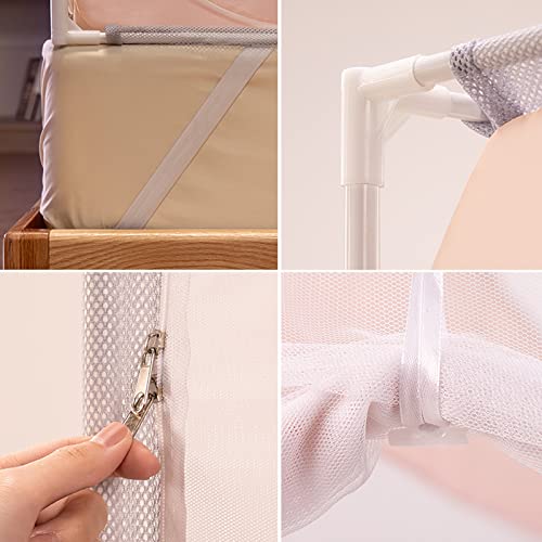 Moustiquaire de lit baldaquin grande tente avec support solide taille L - 8
