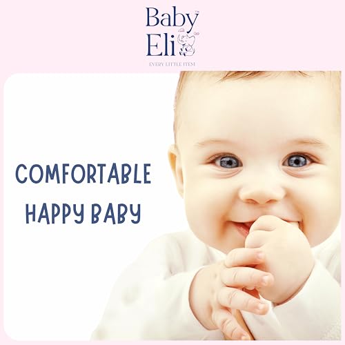 Image of Baby Eli Cotton Newborn Mittens (Picot Wrist) Set of 6 for Baby Boys & Girls 0-6 Months | Soft and Cozy Unisex Infant Gloves | Assorted Baby Hand Gloves | Adjustable Scratch Protection