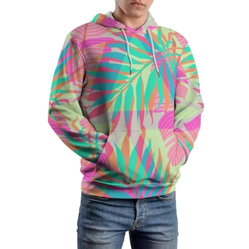 Sweats à Capuche Feuille Rose UMENG Pull Idéal pour le Week-end - 6