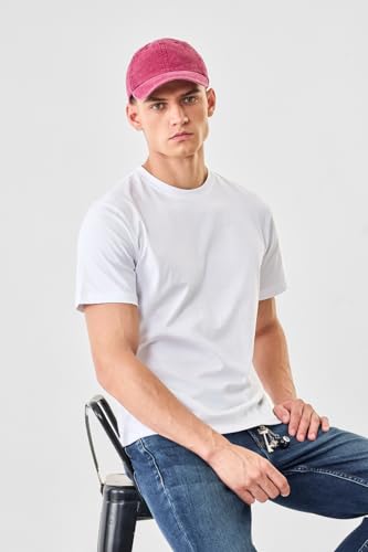 Image of SNITCH Men T-Shirt | Minimalist Regular Fit & Short Sleeve Styling | 100% Breathable Cotton Casual Wear T-Shirt & Durable Knit Plain Weave Everyday Summer Essential