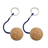 Schlüsselanhänger aus Holz, leicht, tragbar, kreativ, Korkball, schwimmende Boje, Schlüsselhalter für Zuhause, blau, Blau