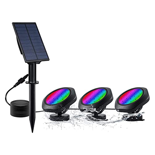 Foco para acuario y fuente luces solares exterior jardín terraza