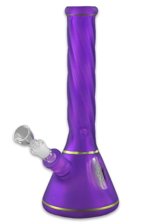 Bong de cristal de 7 mm de vidrio de borosilicato con sistema de 18,8 ranuras, 35 cm de altura, diámetro interior de 3,5 cm.