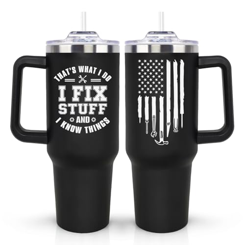Fathers Day Gift for Dad, Husband, Mechanic Birthday Gifts for Men Him, Maintenance Appreciation Gift 40oz Tumbler, Unique Christmas Gift Ideas for Handyman, Mechanics, Grandpa