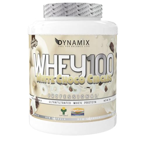 DYNAMIX Whey 100% Professional 2 Kg | Sabor WHIE CHOCO CIRCLES | Proteína de Suero de Leche | Ideal Para Crecimiento y Recuperación Muscular