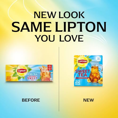 Image of Lipton Southern Sweet Iced Tea Bags, Family Size, 132 Total Bags