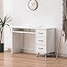 BarberPub Manicure Table with Drawers Nail Desk with Wrist Rest Salon Beauty Spa Storage Workstation 6153-2655 (White)