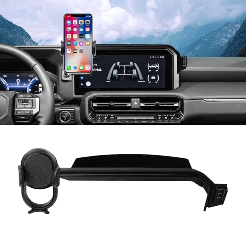 Autorder Car Phone Holder for 2024 2025 Land Cruiser LC250 Accessories Phone Mount 12.3-Inch Screen Cell Phone Automobile Cradles Hands-Free 360 Degree Rotation