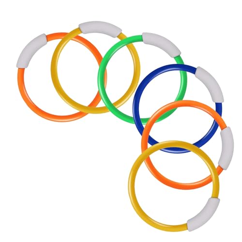 6 Stück Tauchringe Für Kinder, Tauchringe Für Ab 6, Wasserspielzeug Kinder, Pool Spielzeug, Geeignet zum Schwimmen, Training, Tauchspielzeug Pool Spielzeug