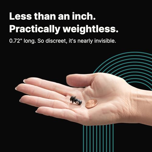 Eargo 8 Virtually Invisible Self-Fitting FDA-Cleared OTC CIC Hearing Aids - Most Advanced Model with Smart Sound Adjust and Sound Match Technology, Rechargeable, Lifetime Customer Support