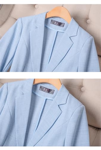 Women Spring Summer Blazers Small Suit Jacket Office Ladies Half Sleeve Coat Tops2
