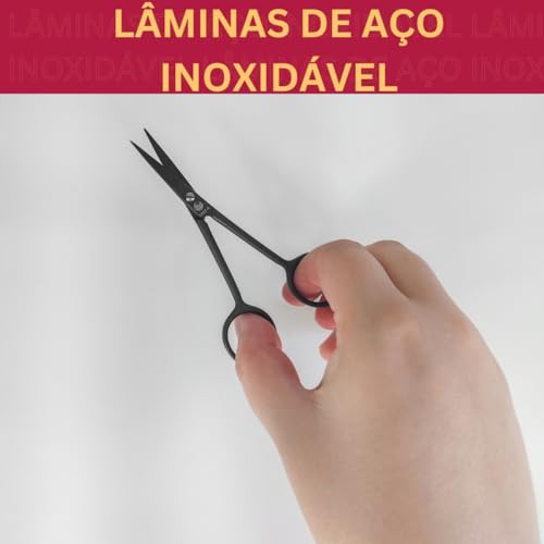 NYBC Beauty, Tesoura para Pelos e Sobrancelhas Preta 4