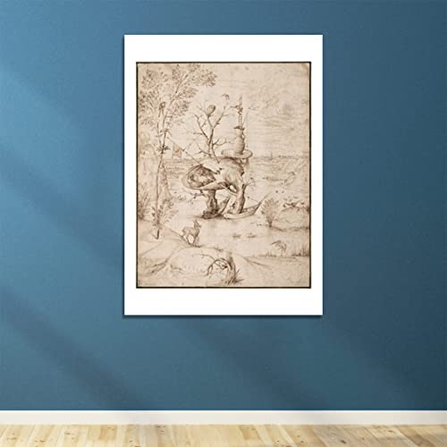 Poster Hieronymus Bosch The Treeman encadré grand format tableau décoration