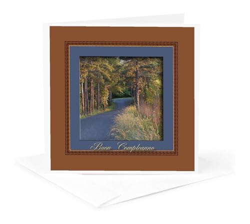 Sundown Colors, Buon Compleanno, Happy Birthday Italian - Greeting Card, 6 x 6 inches, single (gc_43353_5)