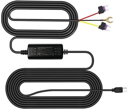 Coverzone 3 Metre Type-C Araba Hardwire Güç Kablosu 12/24V-5V Dönüştürücü – Otomobil Uyumlu Sürekli Güç Kaynağı, Park Modu Destekli Düşük Voltaj Korumalı Gizli Montaj Step-Down Kablo