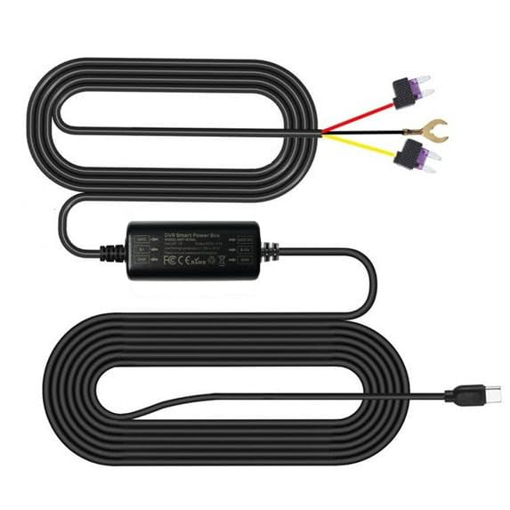 3 Metre Type-C Araba Hardwire Güç Kablosu 12/24V-5V Dönüştürücü, Park Modu Destekli, Düşük Voltaj Korumalı