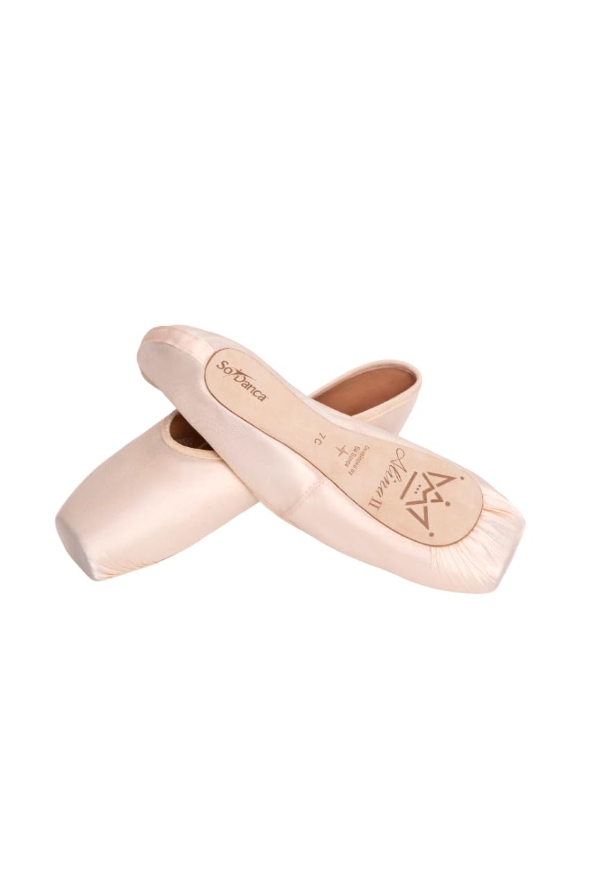 Etoile Alina I P88 per SoDanca Scarpette da Punta Punte Sport Danza Classica Saggio Prova Spettacolo Ballerina Relax Mascherina Bassa Dita Corte Palestra Ballo Nastri