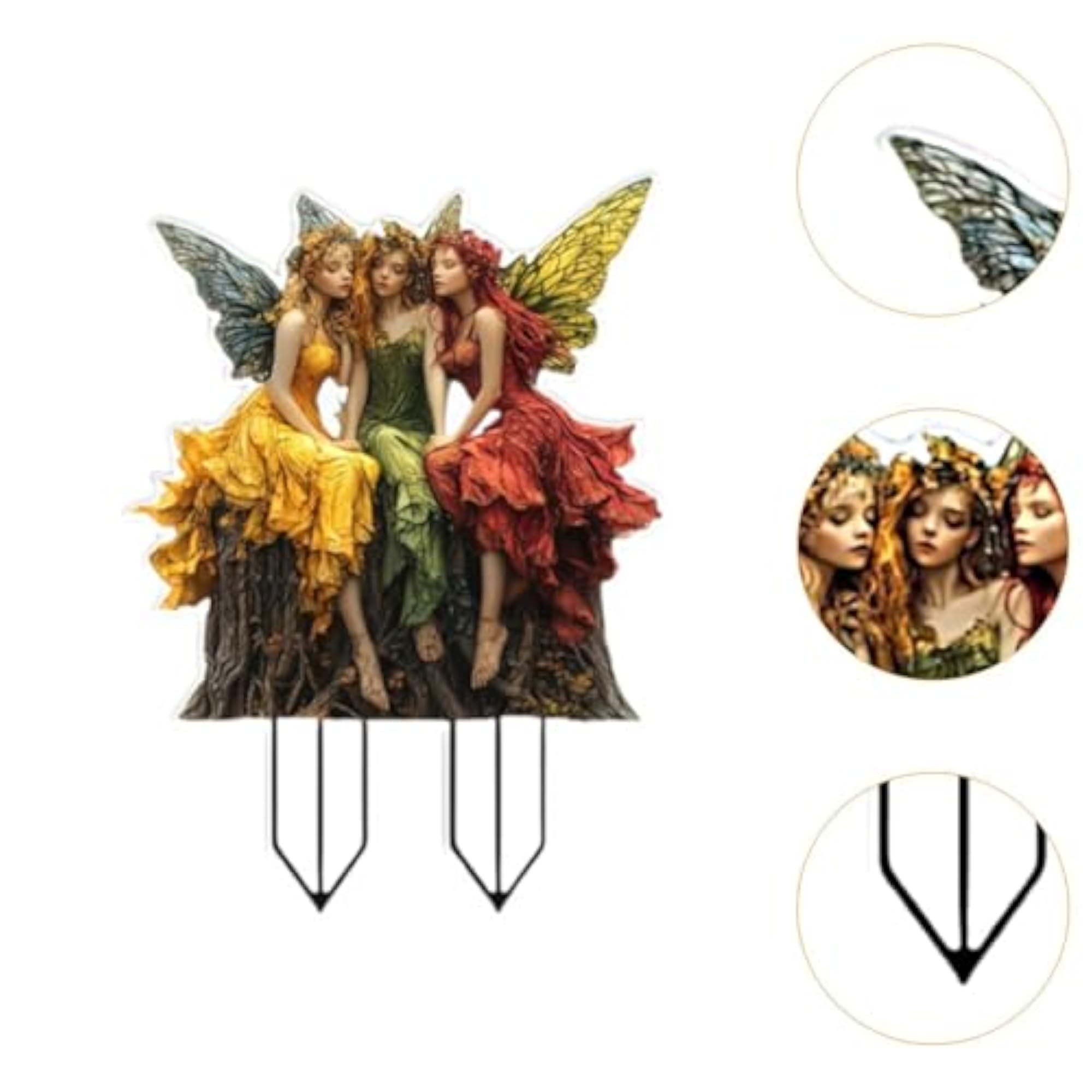 2D Flat Easter Scene Garden Stake Acrylic Decoration