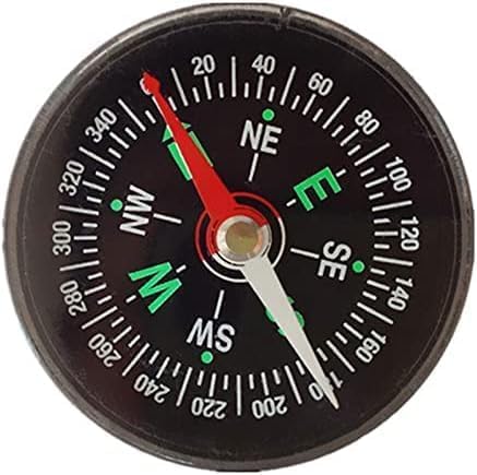 Black Mini Survival Compass Outdoor New 40mm Pocket Oil Filled Compass for Camping Hiking Portable Navigation Camping Handheld Outdoor Activities Accessory Electronics and Gadgets