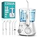 COSLUS Munddusche Elektrisch Professional Zähne: 2 Modi & 12 Druckstufen – 600ml Wassertank Zahndusche für Familien Oral Health Enthusiasten/Orthodontie-Pa... – Haushalt & Bad mit 5 Düsen –Schwarz