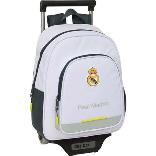 Mochila Real Madrid Gran Capacidad y Respaldo Acolchado Licencia Oficial Resistente Niños, Jóvenes y Adultos