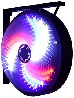 Rotating LED Barber Pole,Barber Shop Pole 17"/23” Barber Pole Light Illuminating Rotating LED Red White Blue Stripes Wall Mountable Lamp for Hair Salon Barber Shop Sign (Size : 58 * 58cm)