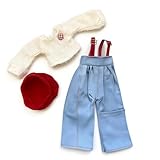 Maidscp 1/6 YoSD BJD Figure Outfit Set for 12 Inch 30cm Collectible – Cozy Cardigan, High-Waist Pants & Knitted Beret, Doll Not Included