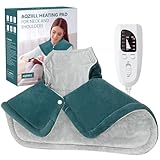 Aqziill Heating Pad for Neck and Shoulders Weighted for Pain Relief, Shoulder Heating Pads Electric Heated Neck Wrap, Gifts for Women Mom Men Dad Christmas, 6 Heat Settings, 4 Auto-Off