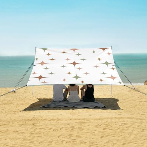 Cabaña de playa resistente al agua y viento con bolsillos de arena UPF50 3