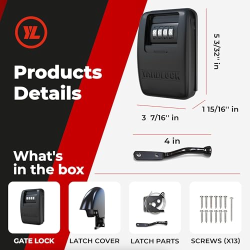 Gate Lock XLB – Secure Keyless Fence Lock and Latch with 2-Way Access – Strong Durable System for Theft Prevention and Home Security, Easy Installation on Wood or Vinyl Gates/Fences by Yardlock - Image 6