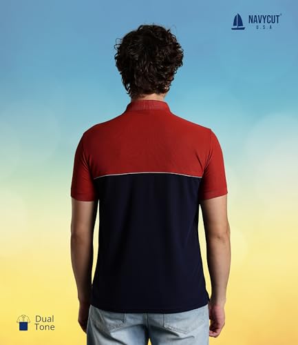Image of Men's Polo T-Shirt | Regular Fit Short Sleeve Shirt with Collar | Solid Color Casual & Sport Polyester Top for Men | Machine Washable