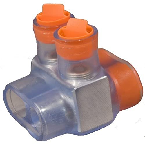 Morris Products 97312 Clear Insulated Multi-Cable Connector - Dual Entry 2 Ports 4-14 Wire Range, 5-Pack