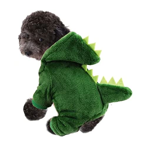 JOROBURO Fantasia de dinossauro para cães, roupas de inverno fofas, fofas, fofas, fofas, com capuz,