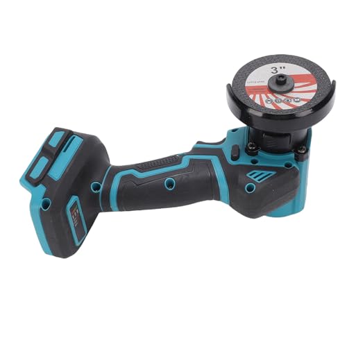 Luocute Mini Scie Circulaire, Scie Circulaire sans Fil 19 000 Tr/min avec Lames de 2 à 3 Pouces et Couvercle Anti-poussière, avec Guide et Poignée Antidérapante, pour la Coupe du Bois,