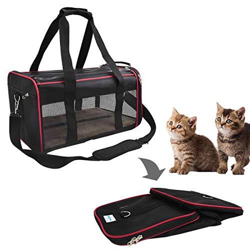 Kit Bolsa Pet para Transporte Vermelha + Mordedor Brinde