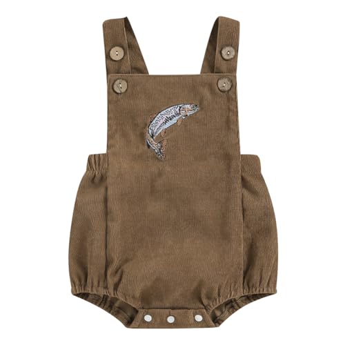 Image of Pudcoco Infant Baby Boys Girls Overalls Sleeveless Mallard Duck Embroidery Corduroy Rompers Newborn Summer Outfit