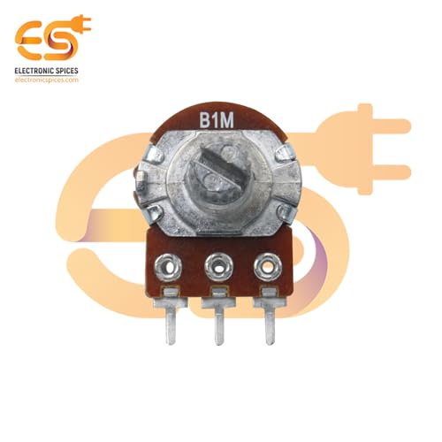 Image of Electronic Spices 1M 3 Pin Round Shaft Rotary Potentiometer Volume Pot 1M with Knob for Multiple Applications (Pack of 4)