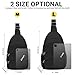 Tuwubi Crossbody Bags for Women, Sling Bag for Men, Small Hiking Backpack Anti Theft Lightweight for Outdoors Travel (M, Black)
