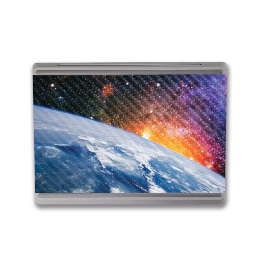 Image of MightySkins Carbon Fiber Skin Compatible with Microsoft Surface Laptop Go 3 (2023) Full Wrap Kit - Global Sunrise | Protective Durable Textured Carbon Fiber Finish | Made in The USA
